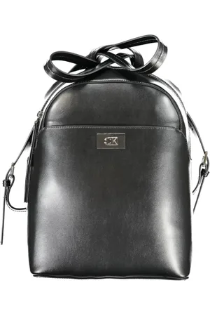 Calvin Klein Torebki, Kobieta, Czarny, ONE SIZE, Czarny Plecak z Poliestru i Regulowanymi Paskami