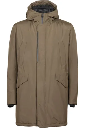 HERNO Płaszcze, Mężczyzna, Zielony, M, Kurtka Parka Gore 2Layer