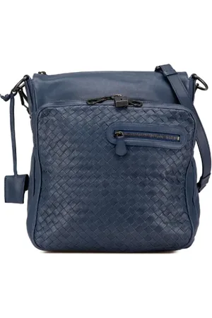 Bottega Veneta Pre-owned, Kobieta, Niebieski, ONE SIZE, Skóra, Pre-owned Leather crossbody-bags