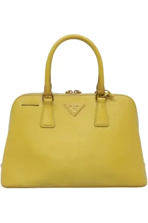 Prada Pre-owned, Kobieta, Żółty, ONE SIZE, Skóra, Pre-owned Skórzane torebki