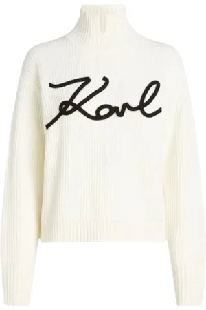 Karl Lagerfeld Swetry, Kobieta, Biały, S, Pull H24