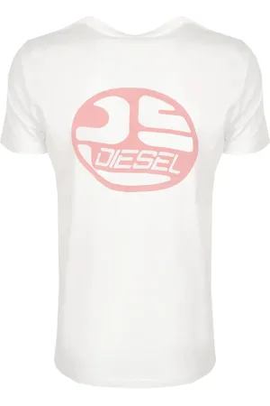 Diesel Koszulki, Mężczyzna, Biały, 2XL, Bawełna, Nowoczesny T-Just T-shirt