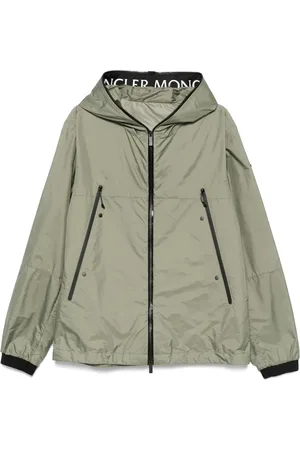 Moncler Kurtki, Mężczyzna, Zielony, M, Zielona Kurtka z Kapturem i Kieszeniami na Zamek