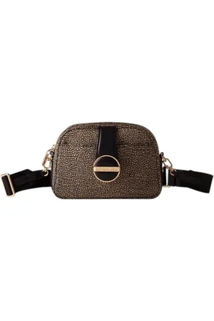 Borbonese Torebki, Kobieta, Czarny, ONE SIZE, Nylon, Mała torba na aparat Nylon Naturalny/Czarny