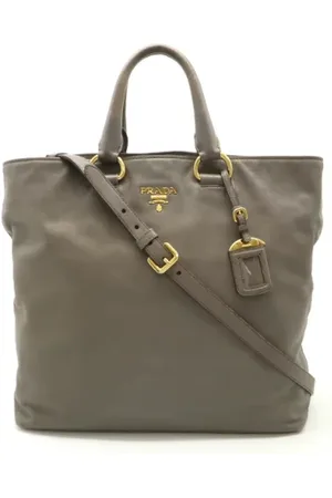 Prada Pre-owned, Kobieta, Szary, ONE SIZE, Skóra, Pre-owned Leather totes
