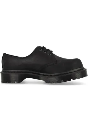 Dr. Martens Buty, Mężczyzna, Czarny, 44 EU, Skóra, Czarne Skórzane Derby Buty na Sznurowadła
