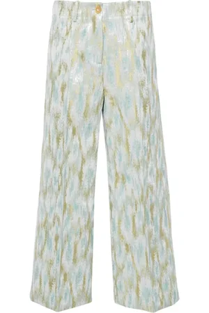 ERIKA CAVALLINI Spodnie, Kobieta, Wielobarwność, M, Wide Trousers