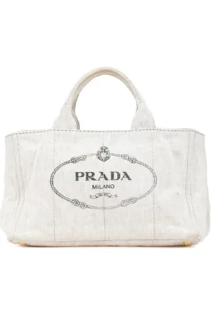 Prada Pre-owned, Kobieta, Biały, ONE SIZE, Denim, Pre-owned Denim prada-bags