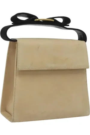Salvatore Ferragamo Pre-owned, Kobieta, Beżowy, ONE SIZE, Zamsz, Pre-owned Suede handbags