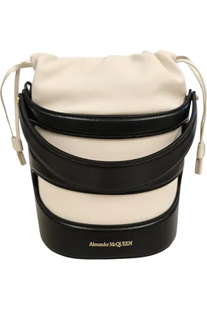 Alexander McQueen Torebki, Kobieta, Czarny, ONE SIZE, Stylowe Kolekcja Rise Bucket Torby
