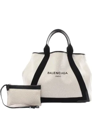 Balenciaga Pre-owned, Kobieta, Biały, ONE SIZE, Len, Pre-owned Canvas balenciaga-bags