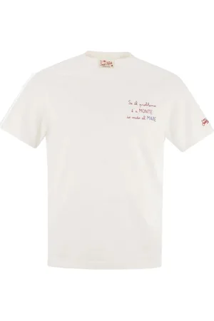 MC2 SAINT BARTH Koszulki, Mężczyzna, Beżowy, L, Bawełniany T-shirt