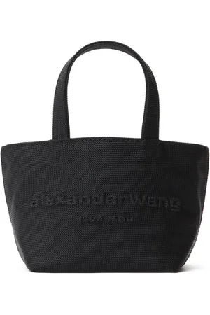 Alexander Wang Torebki, Kobieta, Czarny, ONE SIZE, Czarna Mini Torba z Logo Punch
