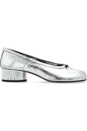 Maison Margiela Buty, Kobieta, Szary, 40 EU, Skórzane buty na obcasie `Tabi`