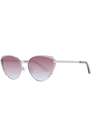 Guess Akcesoria, Kobieta, Szary, ONE SIZE, Kocie Oko Okulary Przeciwsłoneczne w Kolorze Różowego Złota