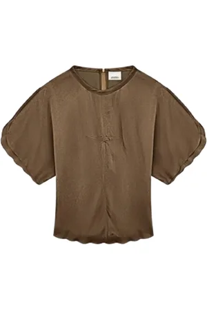 Isabel Marant Bluzki, Kobieta, brązowy, S, Casual Bawełniany T-shirt