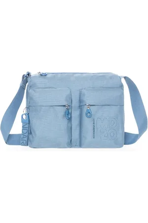Mandarina Duck Torebki, Kobieta, Niebieski, ONE SIZE, Elegancka Torba na Ramię z Wieloma Kieszeniami