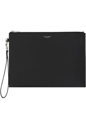 Saint Laurent Torebki, Mężczyzna, Czarny, ONE SIZE, Skóra, Etui na i Pad