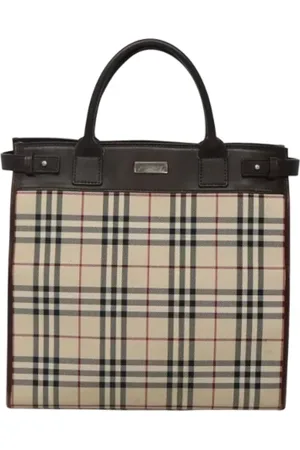 Burberry Pre-owned, Kobieta, Beżowy, ONE SIZE, Len, Pre-owned Canvas handbags