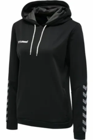 Hummel Bluzy, Kobieta, Czarny, S, Poliester, Sportowy Poliester Hoodie Kobieta Czarny/Biały