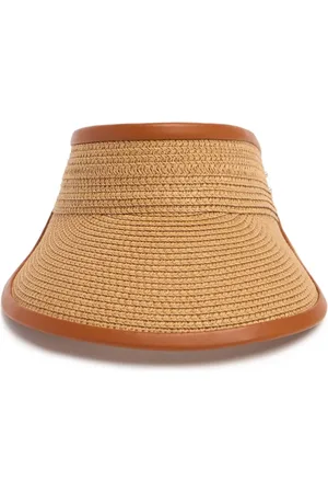 Max Mara Akcesoria, Kobieta, Beżowy, ONE SIZE, Beżowe Kapelusze z Detalem Logo