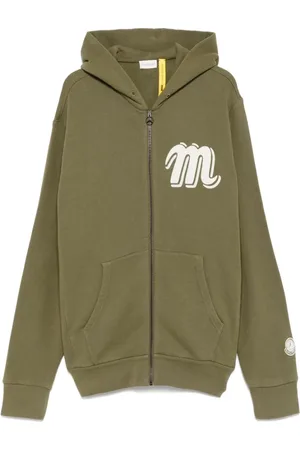 Moncler Bluzy, Mężczyzna, Zielony, S, Oliwkowy Sweter Zip Mercedes Benz
