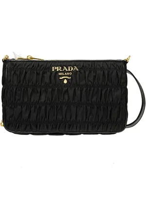 Prada Torebki, Kobieta, Czarny, ONE SIZE, Nylon, Nylonowa torba z logo