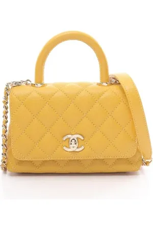 CHANEL Pre-owned, Kobieta, Żółty, ONE SIZE, Skóra, Pre-owned Skórzane torebki