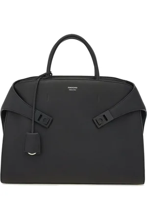 Salvatore Ferragamo Torebki, Mężczyzna, Czarny, ONE SIZE, Czarna skórzana torba na laptopa