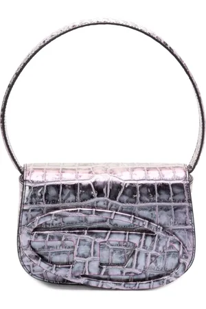 Diesel Torebki, Kobieta, Fioletowy, ONE SIZE, Fioletowa Torba z Efektem Croco