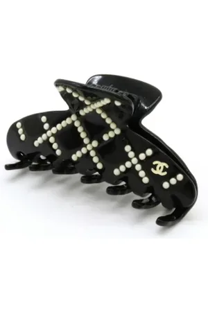 CHANEL Pre-owned, Kobieta, Czarny, ONE SIZE, Pre-owned Plastic hair-accessories