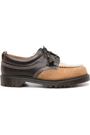 Dr. Martens Buty, Mężczyzna, brązowy, 42 EU, Brązowe Skórzane Buty na Płaskim Obcasie