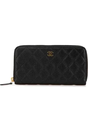 CHANEL Pre-owned, Kobieta, Czarny, ONE SIZE, Skóra, Pre-owned skórzane portfele