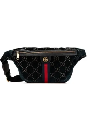 Gucci Pre-owned, Kobieta, Niebieski, ONE SIZE, Pre-owned Velvet crossbody-bags