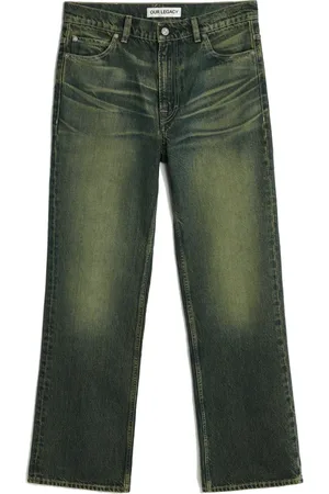 OUR LEGACY Jeansy, Mężczyzna, Zielony, W33, Zniszczone Jeansyy Malibu Sand 70s Cut