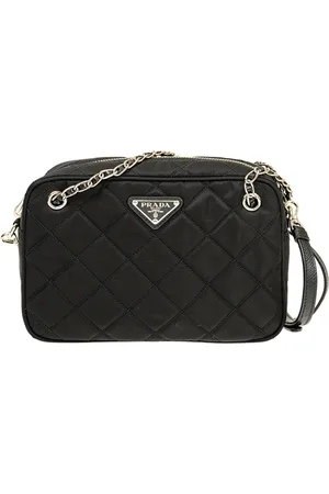 Prada Torebki, Kobieta, Czarny, ONE SIZE, Nylon, Pikowana torba na ramię dla kobiet