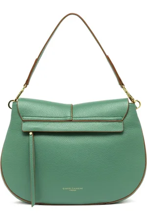 Gianni chiarini Torebki, Kobieta, Zielony, ONE SIZE, Len, Helena Round