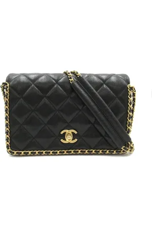 CHANEL Pre-owned, Kobieta, Czarny, ONE SIZE, Skóra, Pre-owned skórzane torby na ramię
