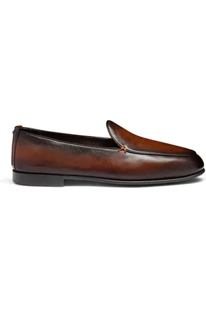 santoni Buty, Mężczyzna, brązowy, 42 1/2 EU, Męska skórzana mokasyn