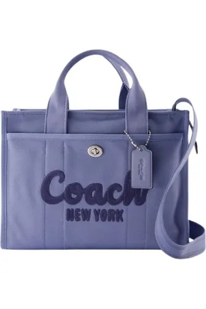 Coach Torebki, Kobieta, Niebieski, ONE SIZE, Bawełna, Torba na ramię z bawełny typu cargo