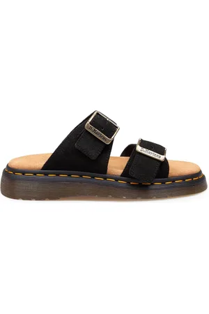 Dr. Martens Buty, Kobieta, Czarny, 38 EU, Zamsz, Czarne Sandały Zamszowe Z Klamrą