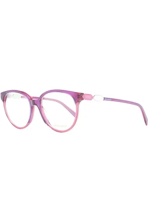 Emilio Pucci Akcesoria, Kobieta, Fioletowy, ONE SIZE, Fioletowe Okulary Optyczne Damskie Styl Okrągły
