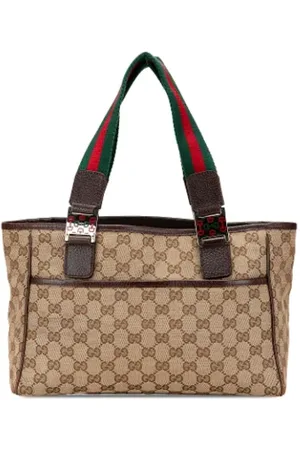 Gucci Pre-owned, Kobieta, Beżowy, ONE SIZE, Pre-owned Canvas totes