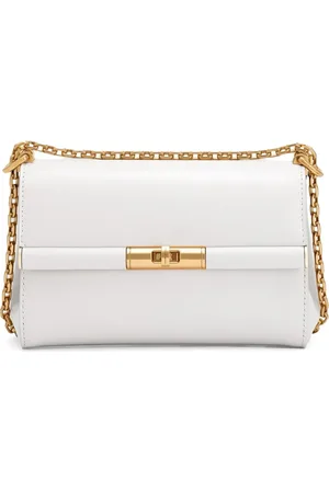 Dolce & Gabbana Torebki, Kobieta, Biały, ONE SIZE, Biała Skórzana Torba z Rzemieniem