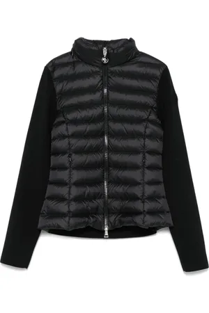 Moncler Kurtki, Kobieta, Czarny, S, Czarny Sweter z zamkiem i ukrytą kapturem