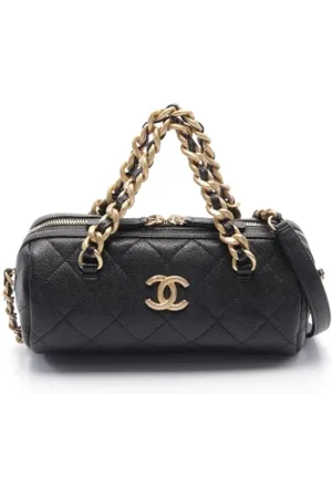 CHANEL Pre-owned, Kobieta, Czarny, ONE SIZE, Skóra, Pre-owned skórzane torby na ramię