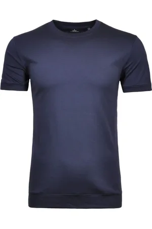 Ragman Koszulki, Mężczyzna, Niebieski, 2XL, T-shirt z okrągłym dekoltem i ściągaczem w talii