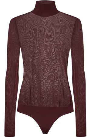Khaite Koszulki, Kobieta, brązowy, S, Bordeaux Sweter z Wysokim Szyją