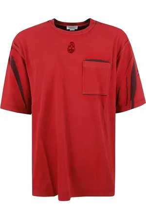 Alexander McQueen Koszulki, Mężczyzna, Czerwony, L, Stylowe T-shirty i Pola