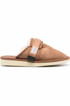 SUICOKE Buty, Kobieta, brązowy, 38 EU, Płaskie sandały z futra wielbłąda